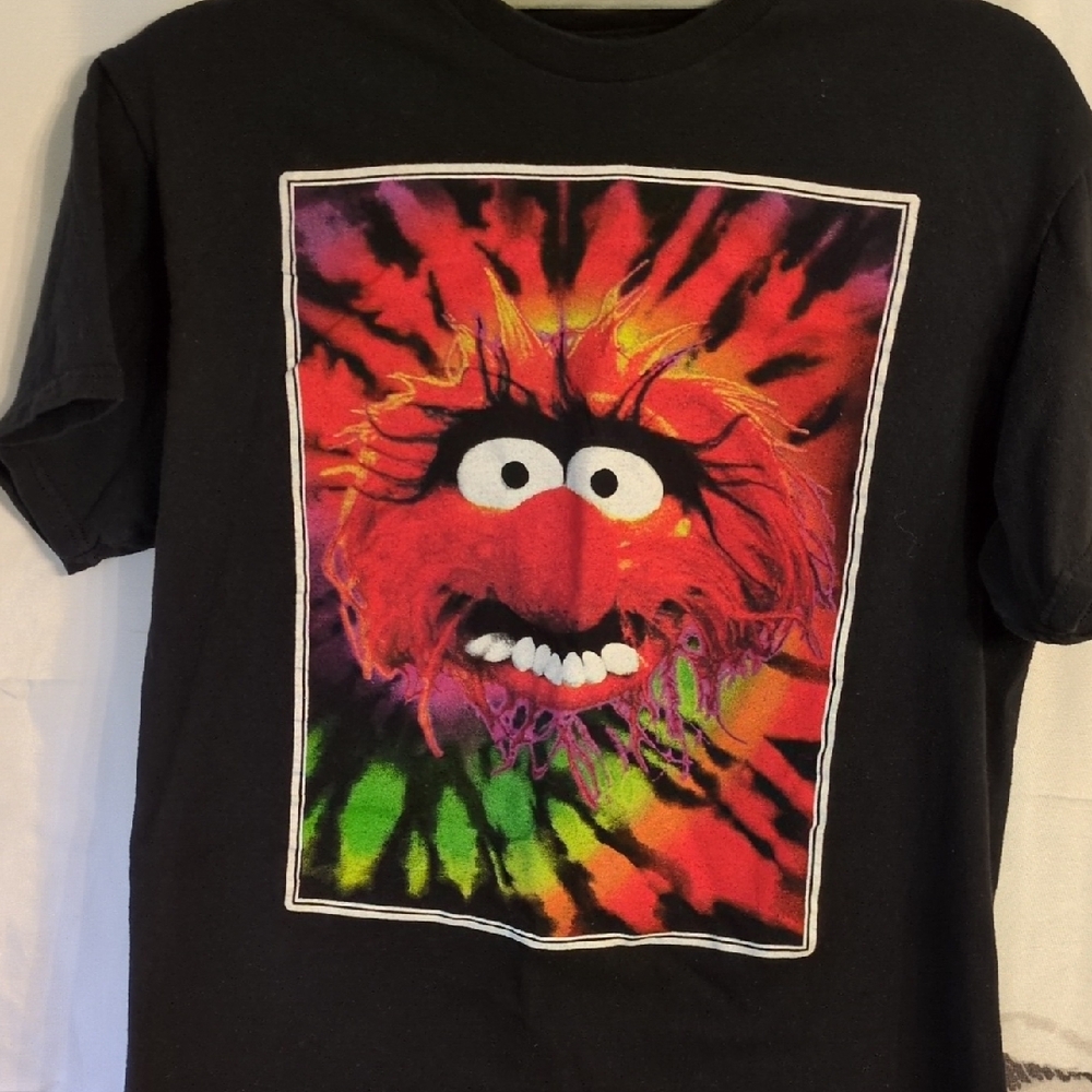 Black Tie-Dye Graphic Men's T-Shirt